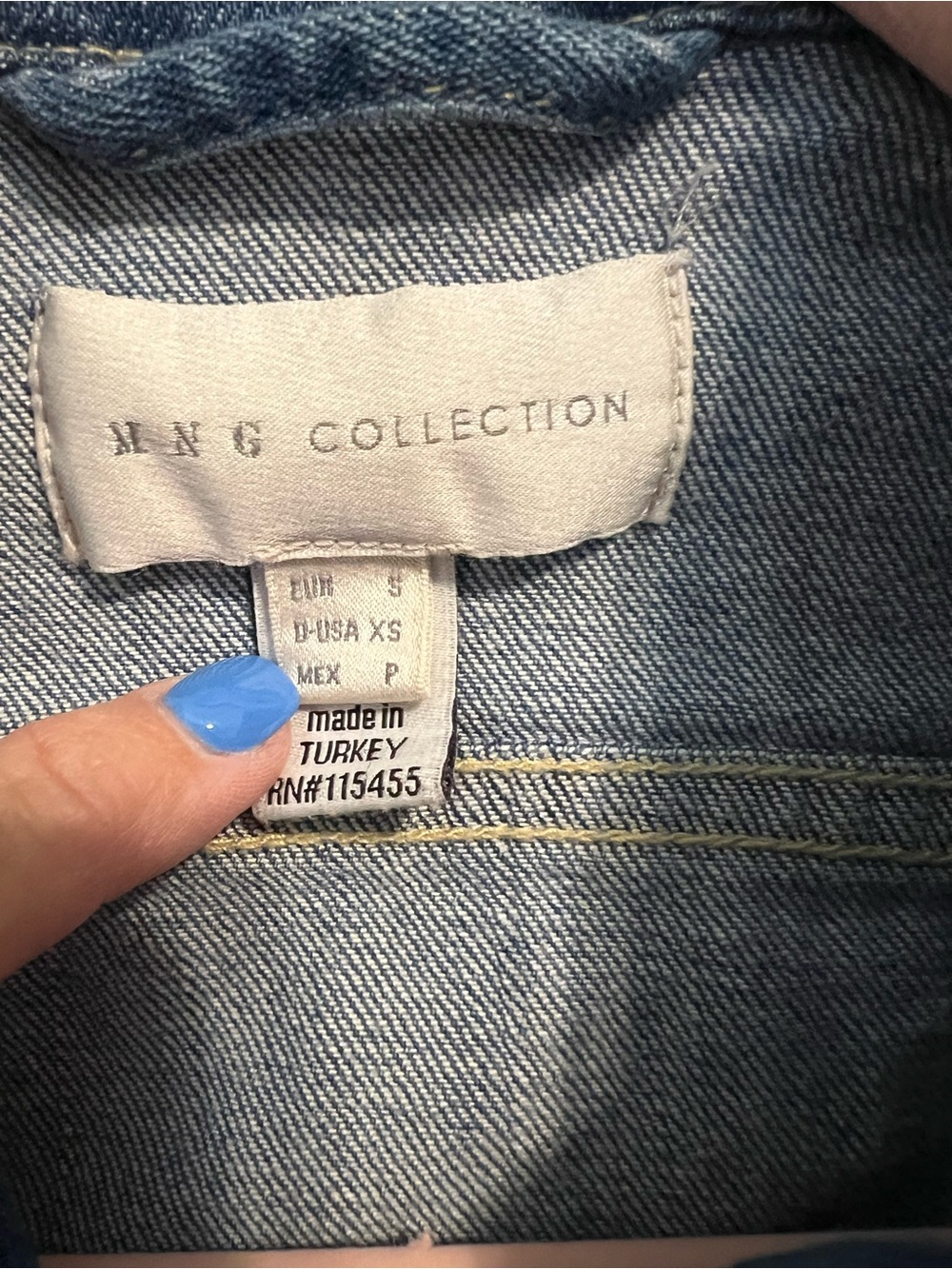 W Collection Frayed Blue Denim Vest - Picture 4 of 4